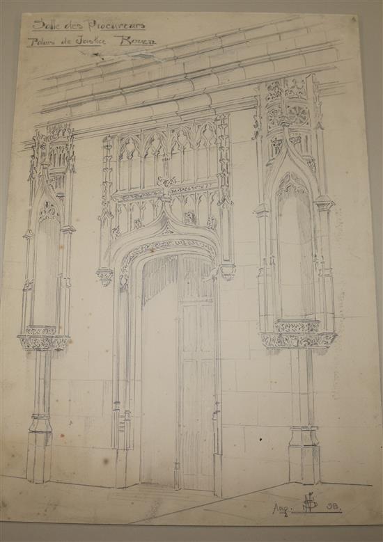 A group of Italian architectural drawings